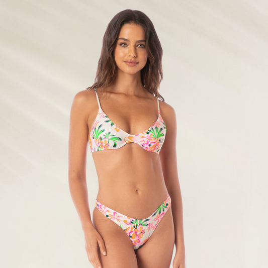 TOP com armacao Maaji Bubbly Blossom Irene, estampa floral vibrante ideal para dias de sol na praia