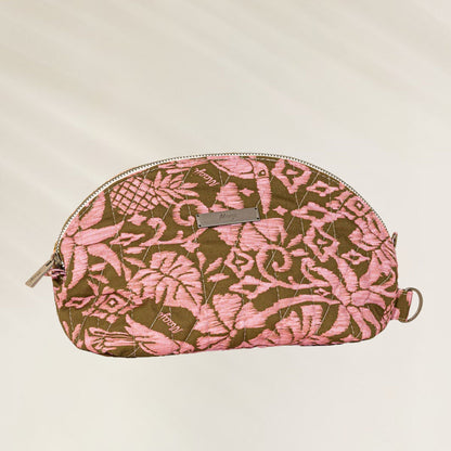 Bolsa Maaji com estampa floral em rosa e marrom, ideal para uso diário e elegância