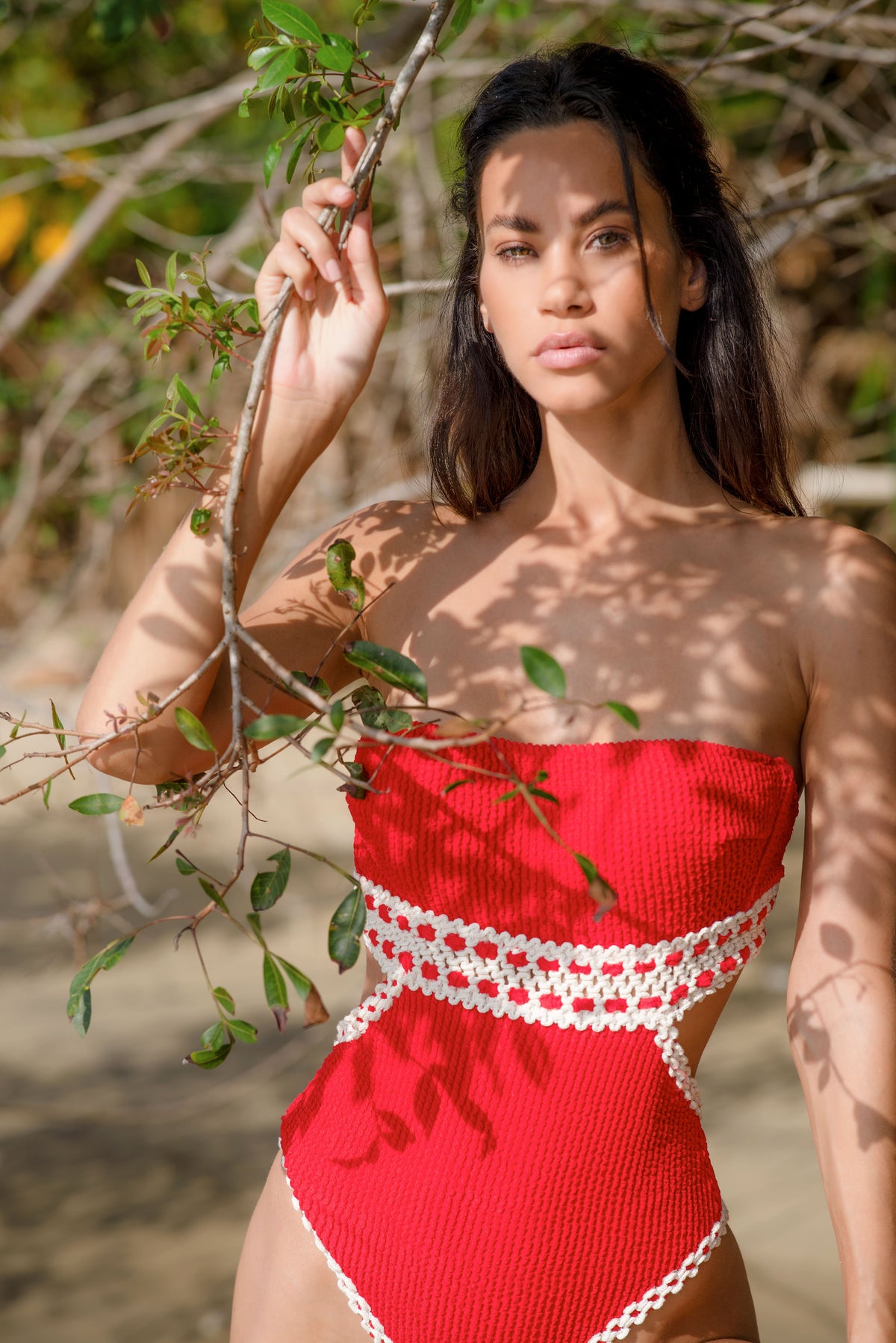 Fato de Banho Texturado Vermelho — em destaque 1