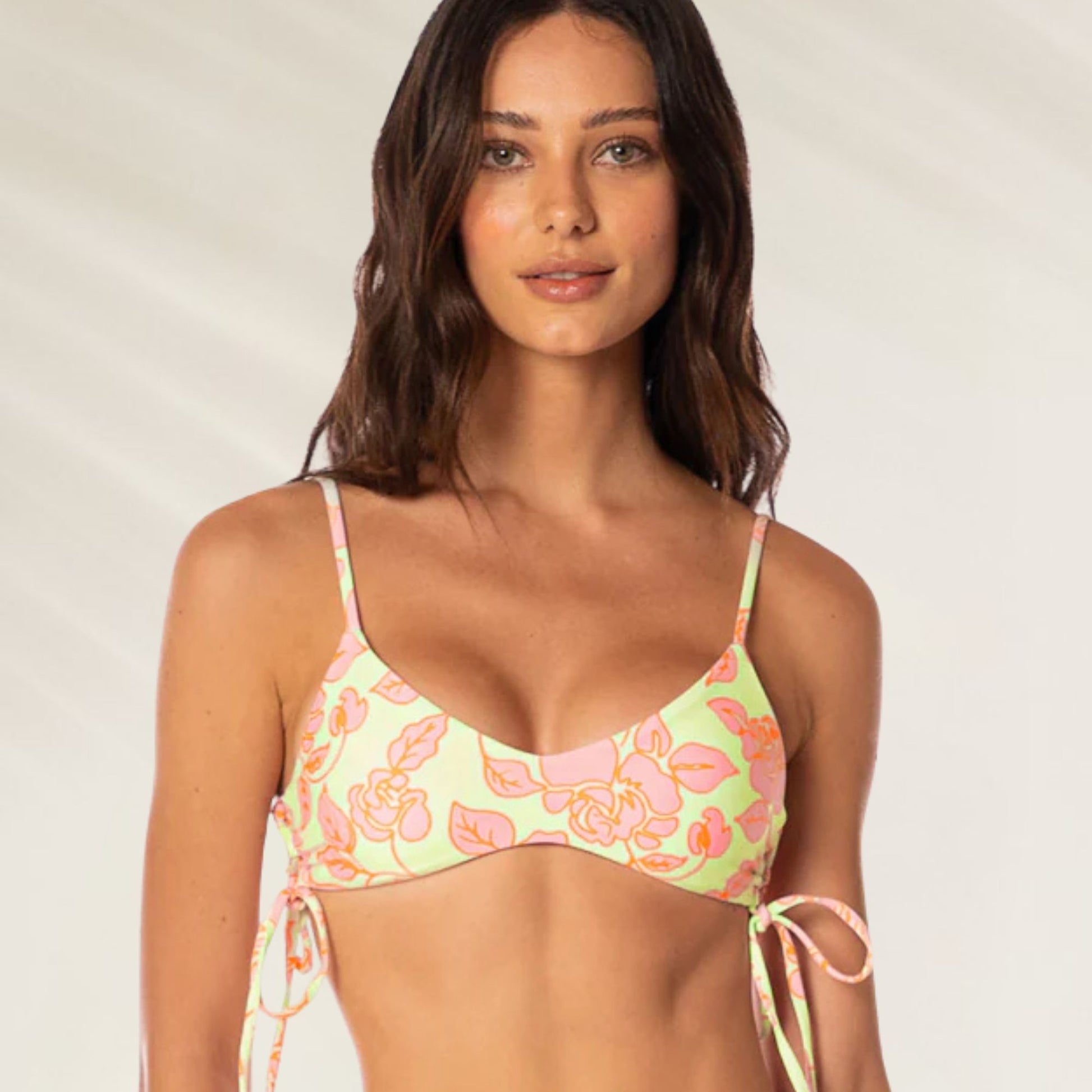 Top de Biquíni Blooming Glow Portico da Maaji com estampa floral e alças ajustáveis