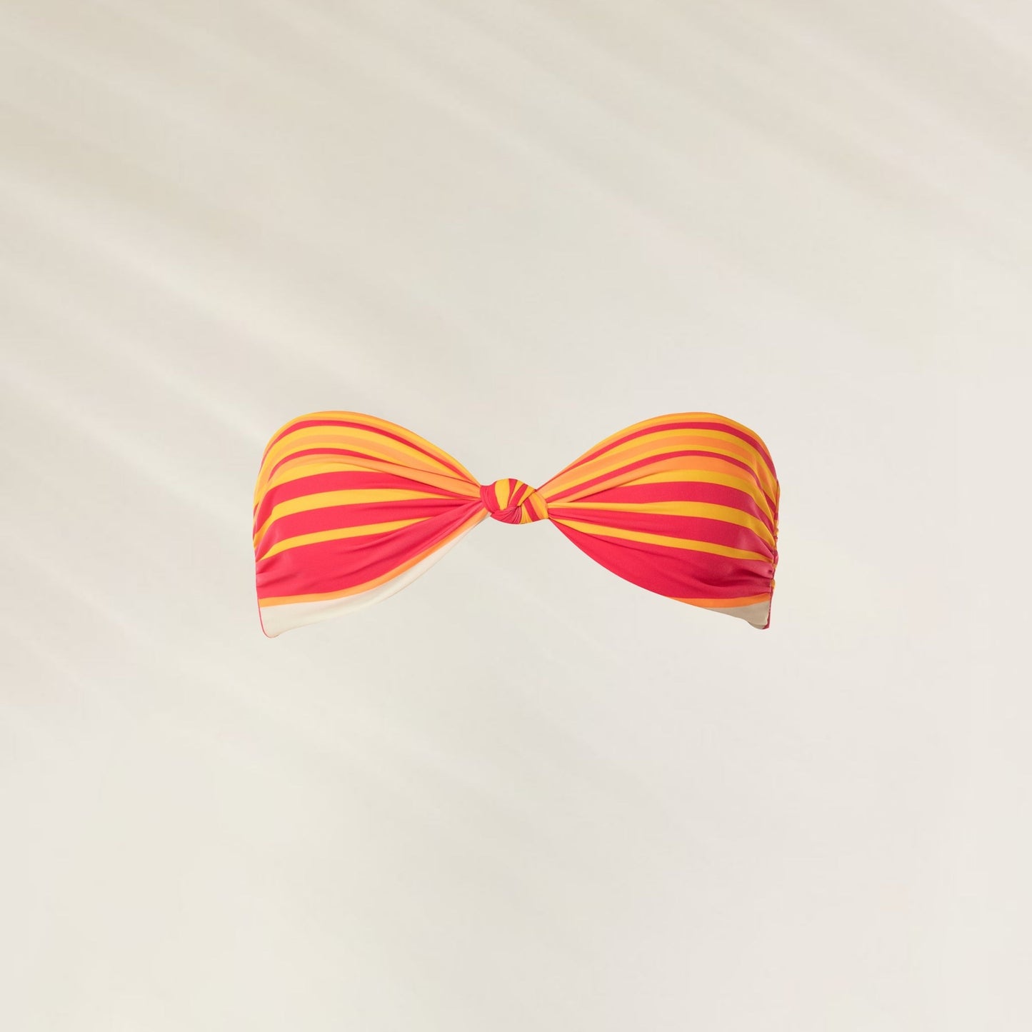Top de Biquíni Cai Cai Dreamscape Glow da Maaji em listras amarelas e laranja para o verão