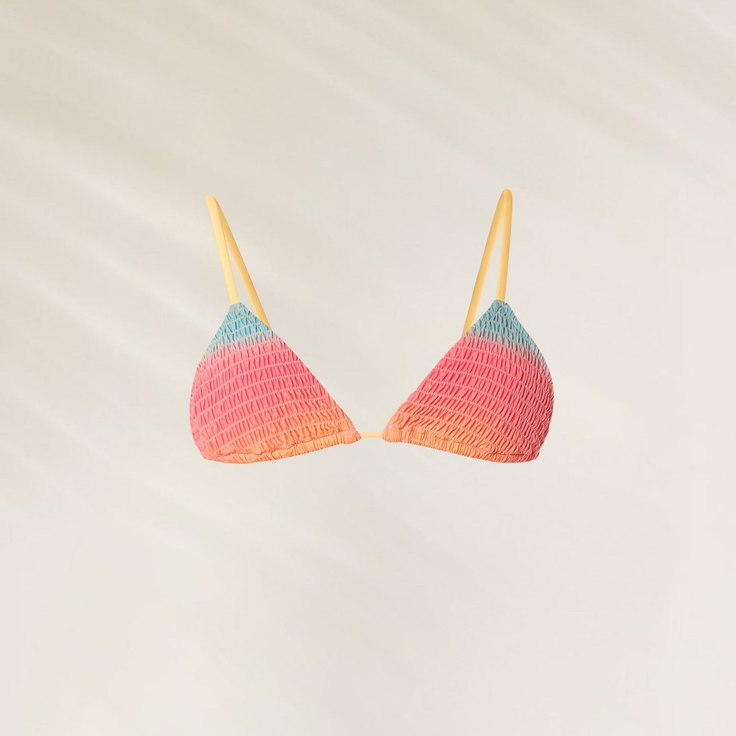 Top de Biquíni First Light Zen da Maaji em tons de rosa e azul, ideal para o verão