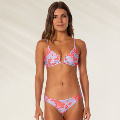 Top de Biquíni Lavender Dream Bia da Maaji com estampa floral vibrante e alças ajustáveis