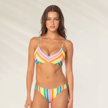 Biquíni Maaji com Top de Biquíni Reversível Rhythmic Lines em cores vibrantes e listras coloridas