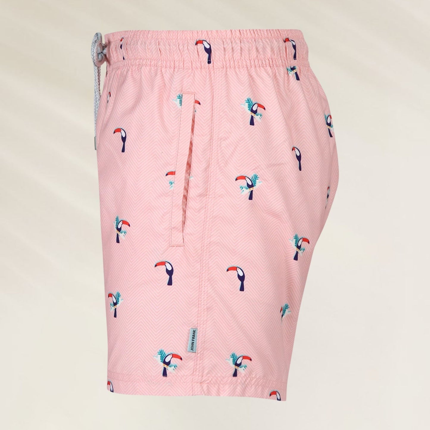 Calções de Banho Homem Toucan John Frank em estampa vibrante para uso na praia e piscina