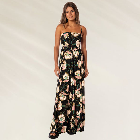Vestido Longo Floral Dream da Maaji com estampa vibrante e alças ajustáveis para ocasiões especiais